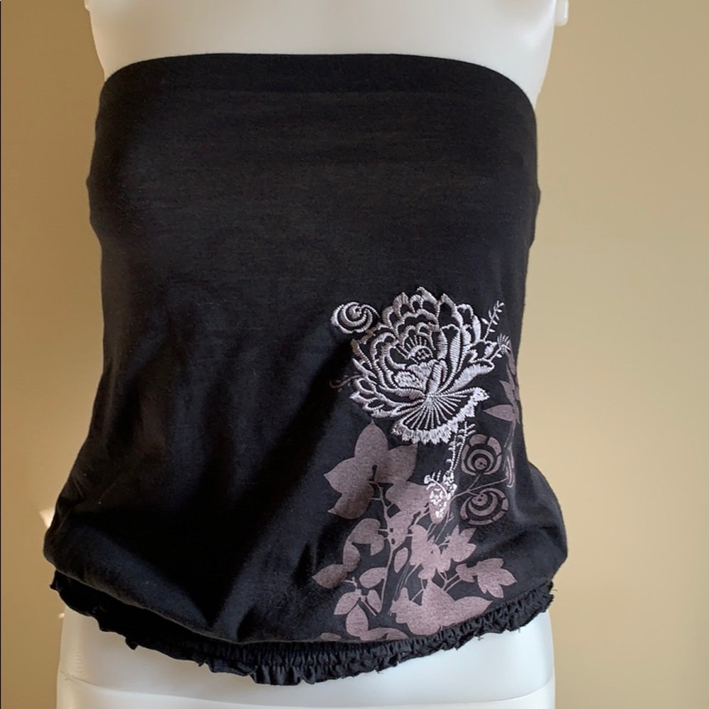 Express Cotton Blouson Top, Black, XS